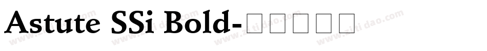 Astute SSi Bold字体转换